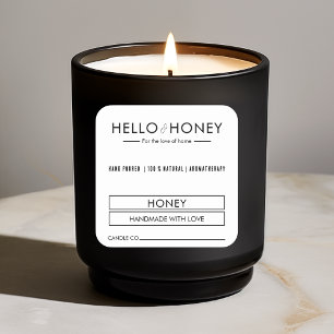 "Minimalistic Candle Label Sticker   Custom Modern