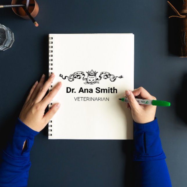 Minimalistic cat veterinary profession business notebook (Creator Uploaded)