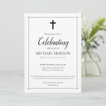 Minimalistic Celebration of Life Latin Cross
