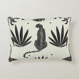 Minimalistic Cheetah Illustration Vintage Decorative Cushion