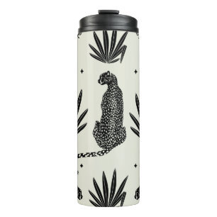 Minimalistic Cheetah Illustration Vintage Thermal Tumbler