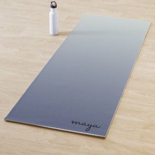 Minimalistic Chic Ombre Blue Chic Yoga Mat