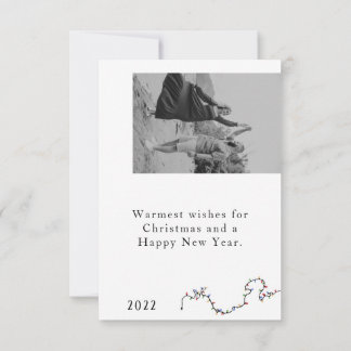 Minimalistic Christmas Card with two photos