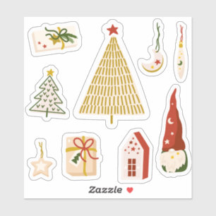 Minimalistic Christmas stickers