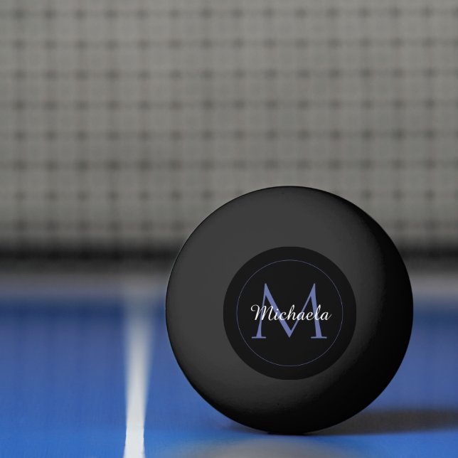 Minimalistic circle modern monogram initial name ping pong ball (Net)