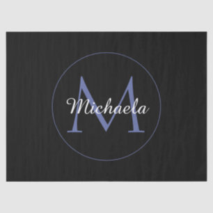 Minimalistic circle modern monogram initial name tissue paper