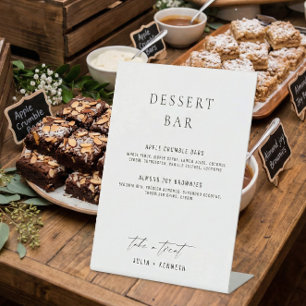 Minimalistic Classy Dessert Menu Wedding Sign