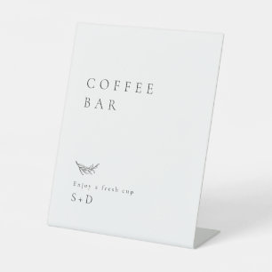 Minimalistic Coffee Bar Wedding Sign