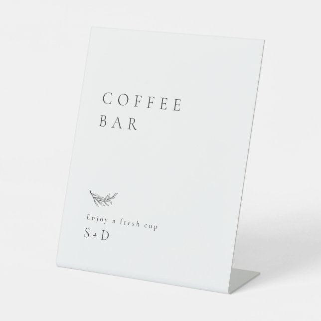 Minimalistic Coffee Bar Wedding Sign (Front)