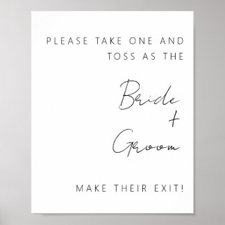 Minimalistic Confetti Exit Sign