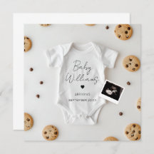 Minimalistic Cookie Pregnancy Announcement