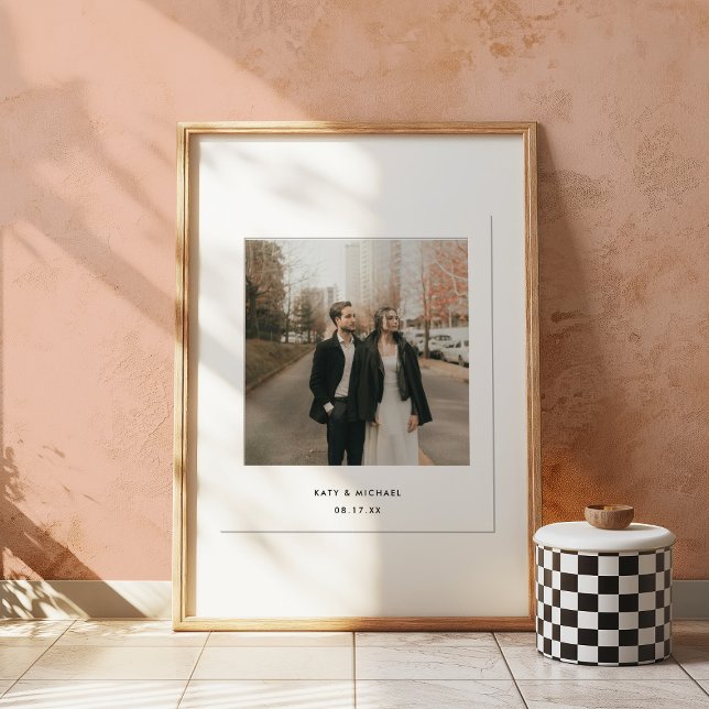 Minimalistic Couple Polaroid Photo w/ Names Poster (Creator Uploaded)
