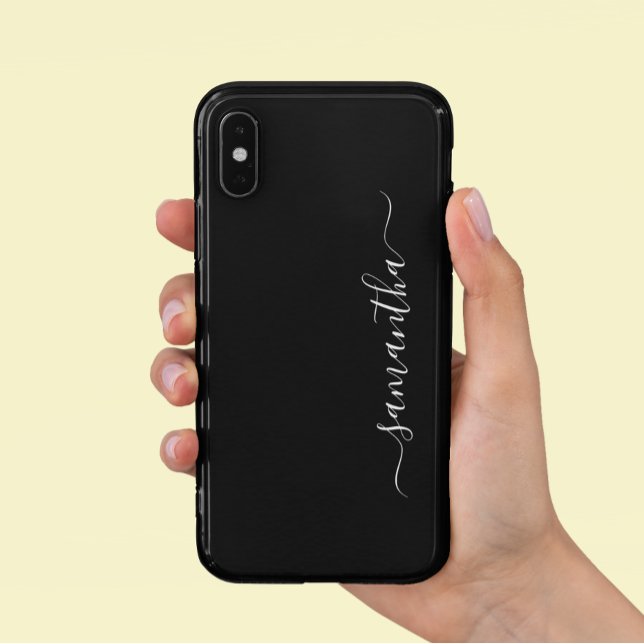 Minimalistic Custom Calligraphy Modern Handwritten Case-Mate iPhone Case (Creator Uploaded)
