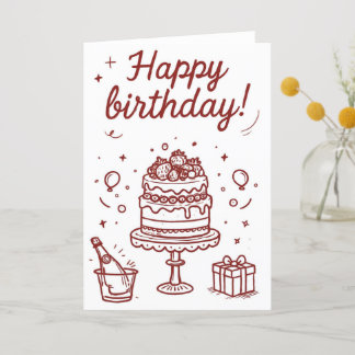 Minimalistic Cute Birthday Card