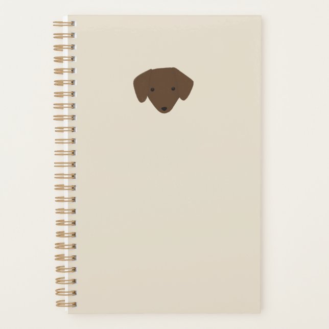 Minimalistic Dachshund Planner (Front)