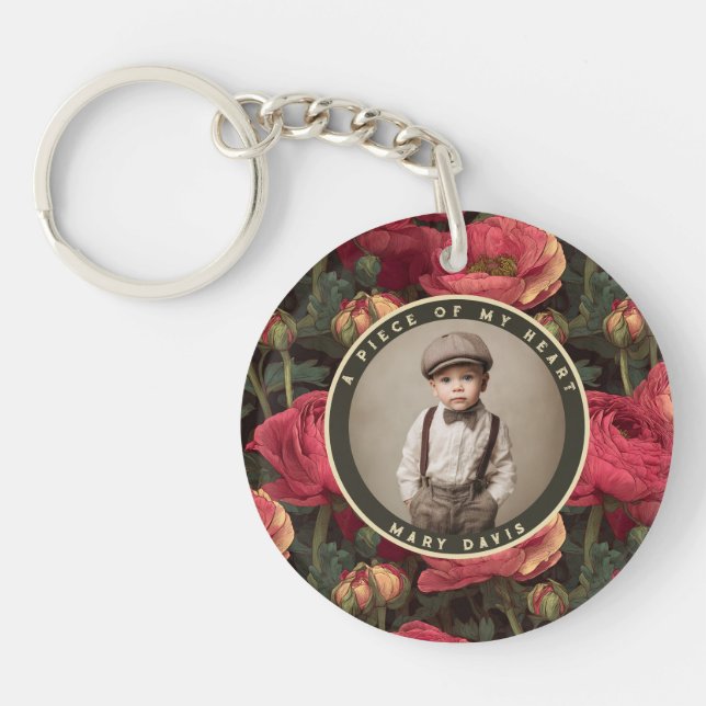 Minimalistic Dad Fathers Day Gifts Custom  Key Ring (Front)