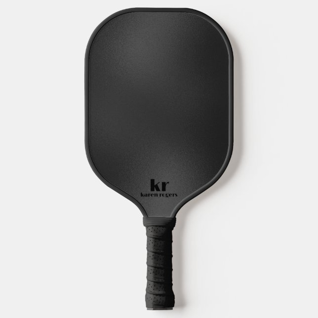 Minimalistic dark-grey Iridescent Texture Pickleball Paddle (Front)