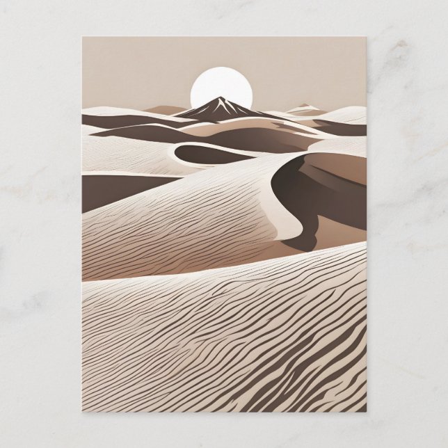 Minimalistic desert art postcard (Front)