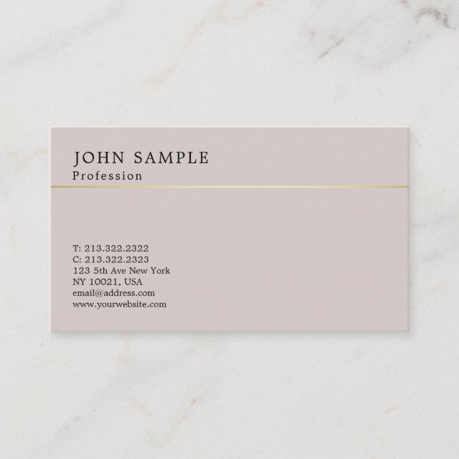 Minimalistic Design Elegant Harmonic Colours Business Card (Front)