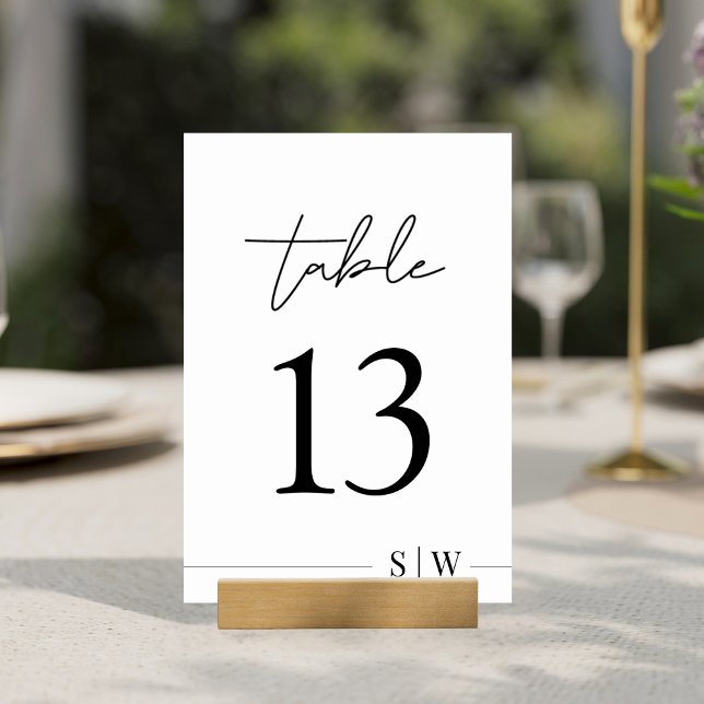 Minimalistic Design | Elegant & Modern Wedding  Table Number (Creator Uploaded)