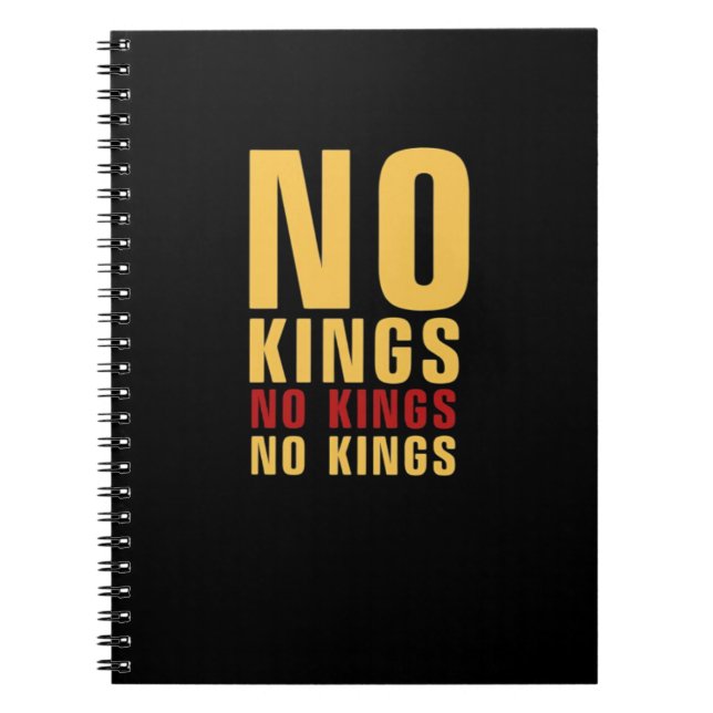 Minimalistic Design No Kings Rebellious No Kings C Notebook (Front)