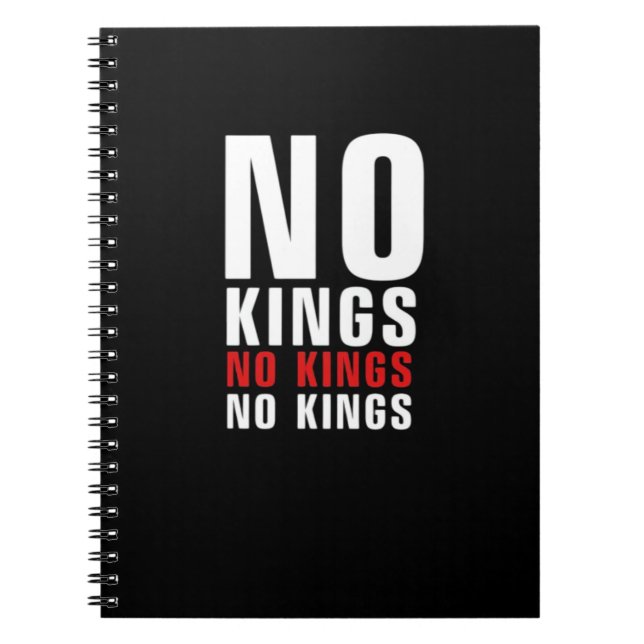 Minimalistic Design No Kings Rebellious No Kings G Notebook (Front)