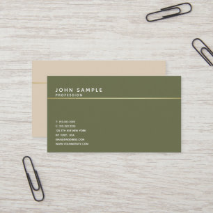 Minimalistic Design Vintage Elegant Colour Harmony Business Card