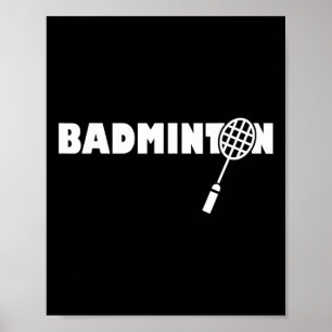 Minimalistic Dminton - Racquet Shuttle Dminton  Poster