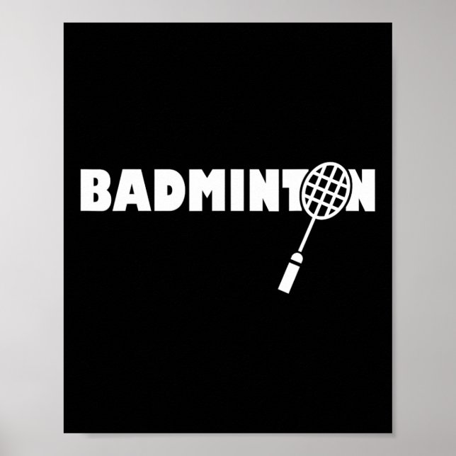 Minimalistic Dminton - Racquet Shuttle Dminton  Poster (Front)
