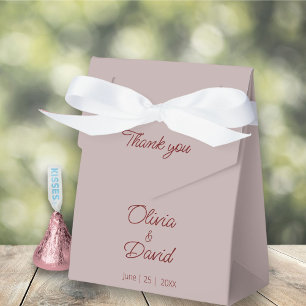 Minimalistic Dusty Rose Wedding Favour Box