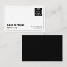 Minimalistic elegant black and white business card