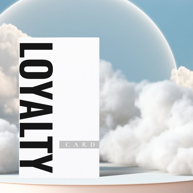 Minimalistic Elegant Black and White Loyalty Card (Creator Uploaded)