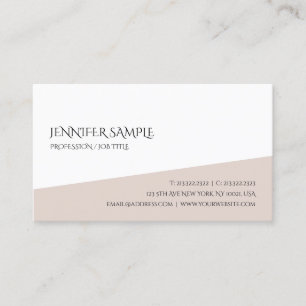 Minimalistic Elegant Design Professional Plain Business Card
