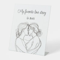 Minimalistic Elegant Lesbian Kiss