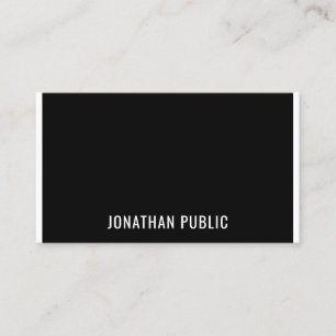 Minimalistic Elegant Modern Black White Template Business Card