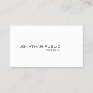 Minimalistic Elegant Modern Smooth Trendy Plain Business Card