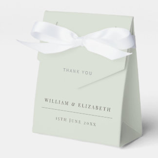 Minimalistic Elegant Pale Sage Favour Box