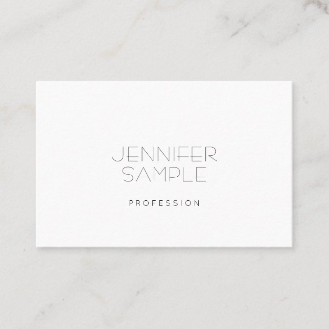 Minimalistic Elegant Simple Plain Professional Business Card (Front)