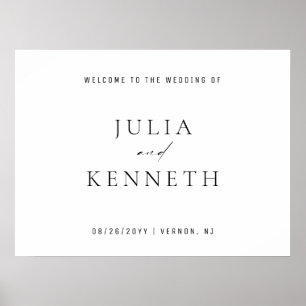 Minimalistic Elegant Wedding Welcome Sign