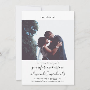 Minimalistic Elopement Photo Save The Date