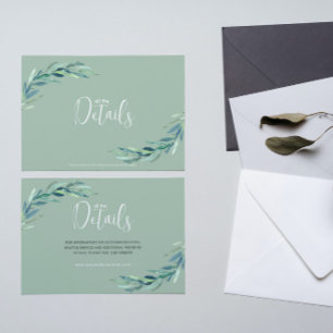 Minimalistic Eucalyptus Branches On Sage Green Invitation
