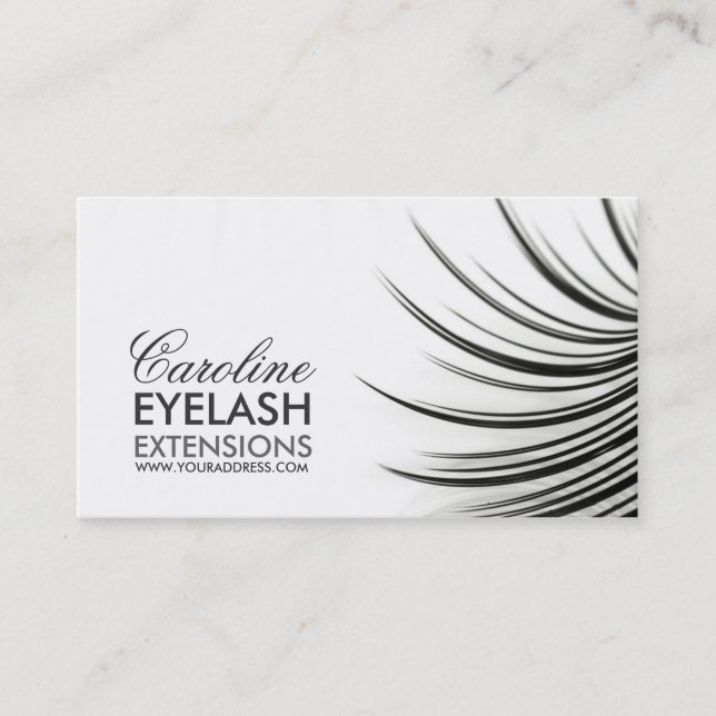 Minimalistic Eyelash Extensions Business Card (Front)