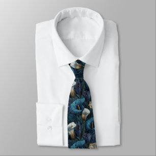 Minimalistic Fathers Day Calla Lilies Flower Tie