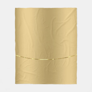 Minimalistic faux metallic gold texture background fleece blanket