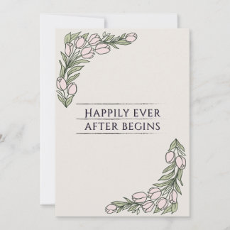 Minimalistic Floral Rustic Wedding Invite