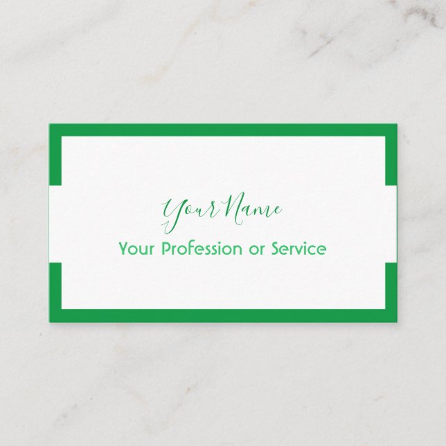 Minimalistic frame design for elegant services! bu business card (Front)