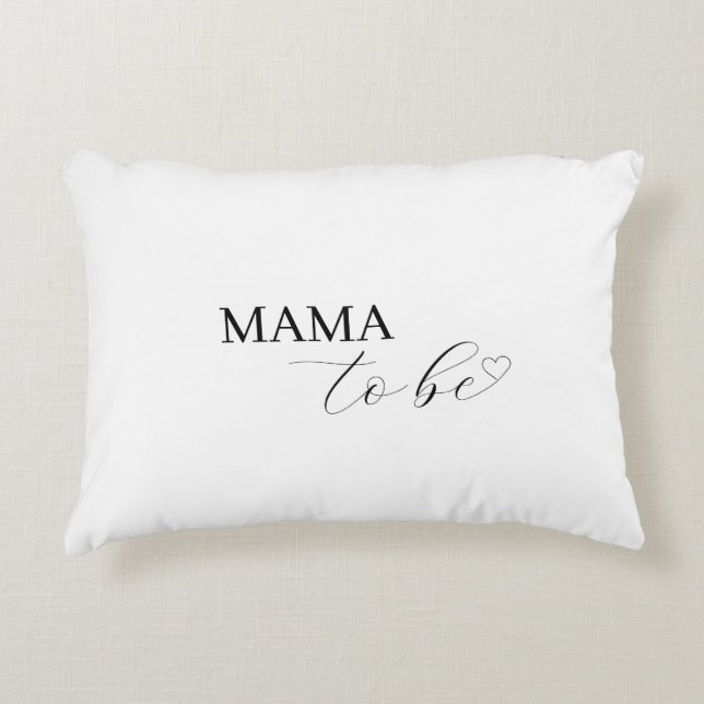 Minimalistic Gender Neutral Custom Mama/Dad to be Decorative Cushion (Front)