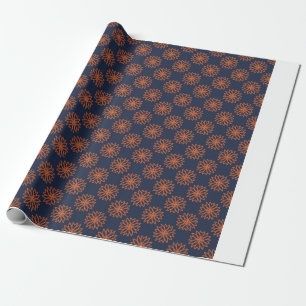 Minimalistic Geometric Flower Pattern Wrapping Paper