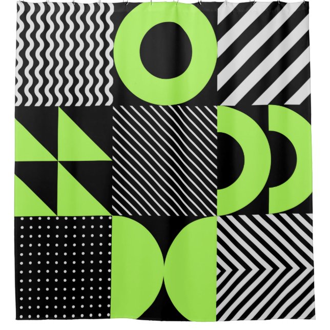 Minimalistic geometric seamless pattern in Scandin Shower Curtain (Front)