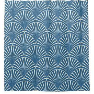 Minimalistic geometric seamless pattern shower curtain